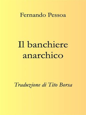cover image of Il banchiere anarchico